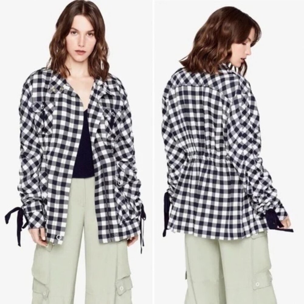 Jonathan Simkhai Gingham Twill Utility Jacket In … - image 3